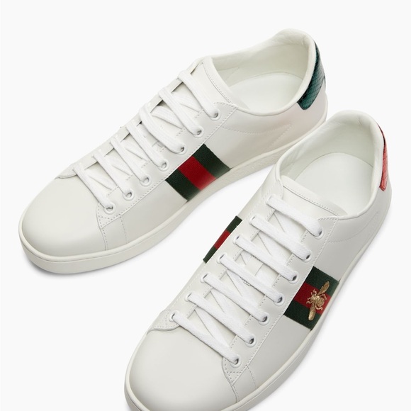 Gucci - new Ace bee embroidered sneakers; size 41 (size 10.5/11) - Picture 6 of 7